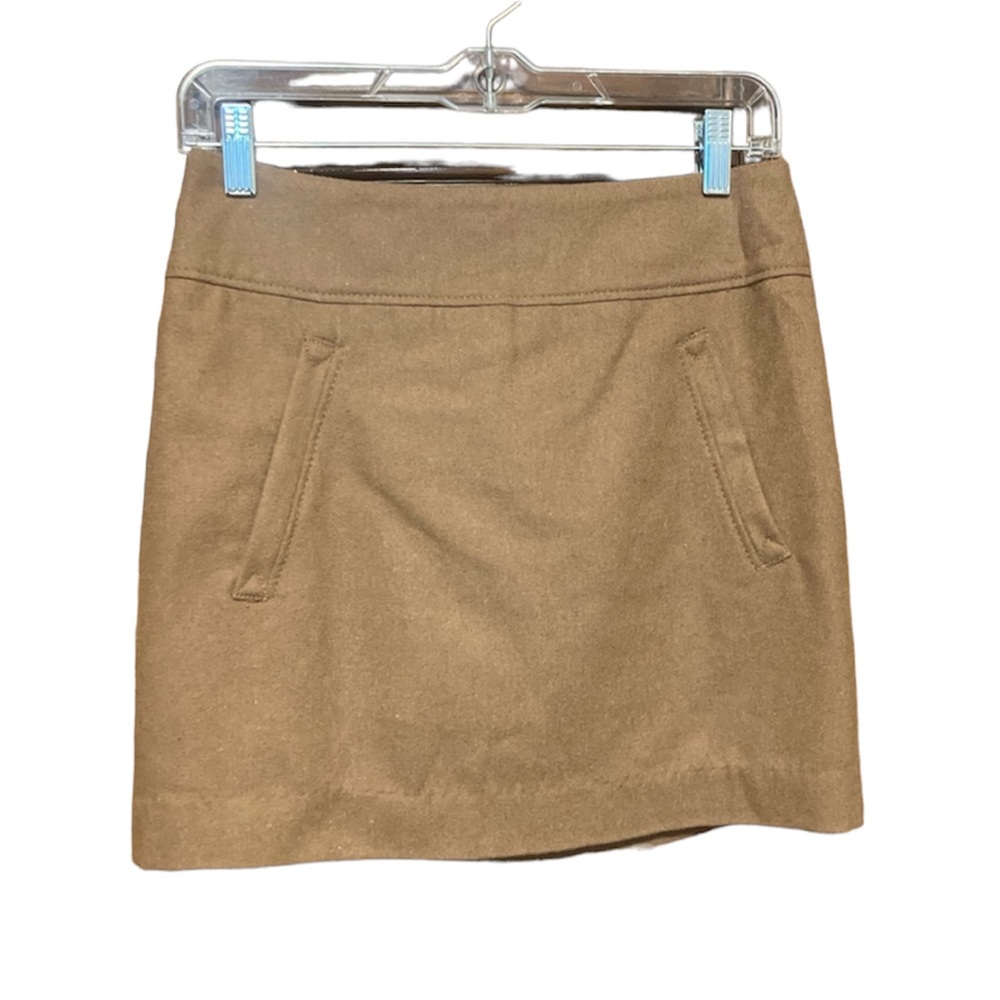 H&M Camel Tan Fall Wool Mini Skirt
